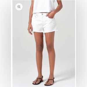 Agolde Parker vintage cutoff shorts in white size 28